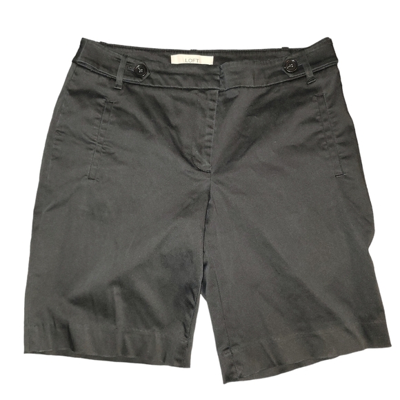 LOFT size 6 black shorts cotton and spandex - Picture 3 of 7